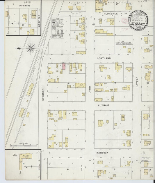 Sanborn Fire Insurance Map from Altoona, Eau Claire County, Wisconsin (1894), Sheet #0001 - Historic Sanborn Fire Insurance Map Print, vintage old map wall art, antique decor, genealogy gift, Wisconsin Wisconsin map