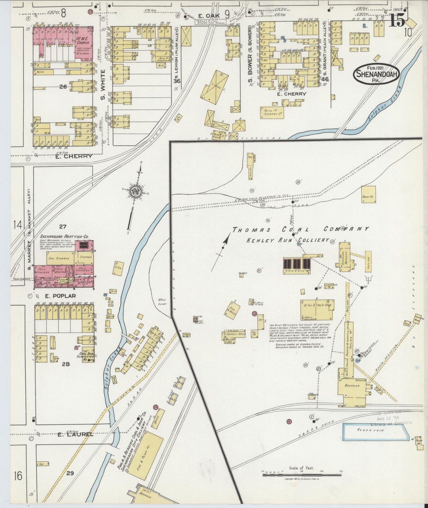 Sanborn Fire Insurance Map from Shenandoah, Schuylkill County, Pennsylvania (1921), Sheet #0015 - Complete Map Set gallery image, historic Sanborn map, vintage wall art, Pennsylvania Pennsylvania