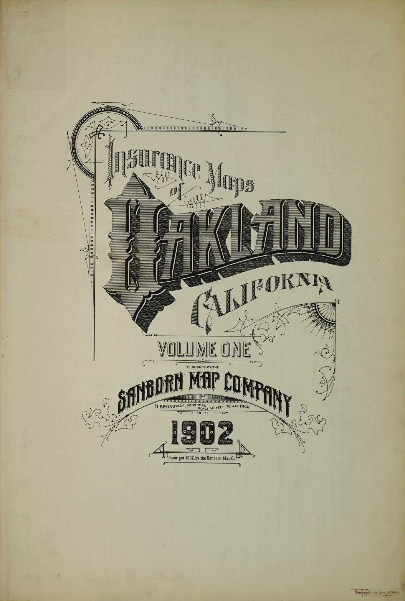 Sanborn Fire Insurance Map from Oakland, Alameda County, California (1902), Sheet #0001 - Historic Sanborn Fire Insurance Map Print, vintage old map wall art, antique decor, genealogy gift, California California map