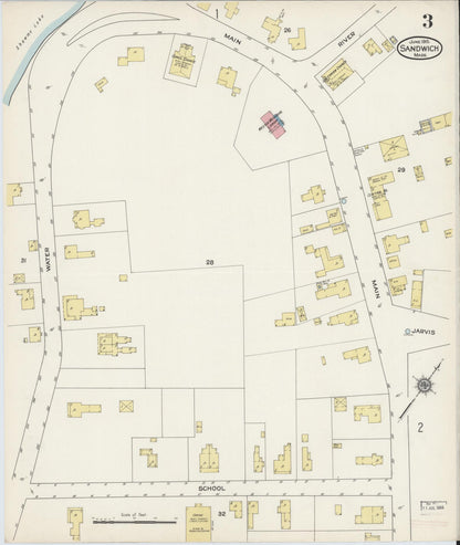 Sanborn Fire Insurance Map from Sandwich, Barnstable County, Massachusetts (1915), Sheet #0003 - Complete Map Set gallery image, historic Sanborn map, vintage wall art, Massachusetts Massachusetts