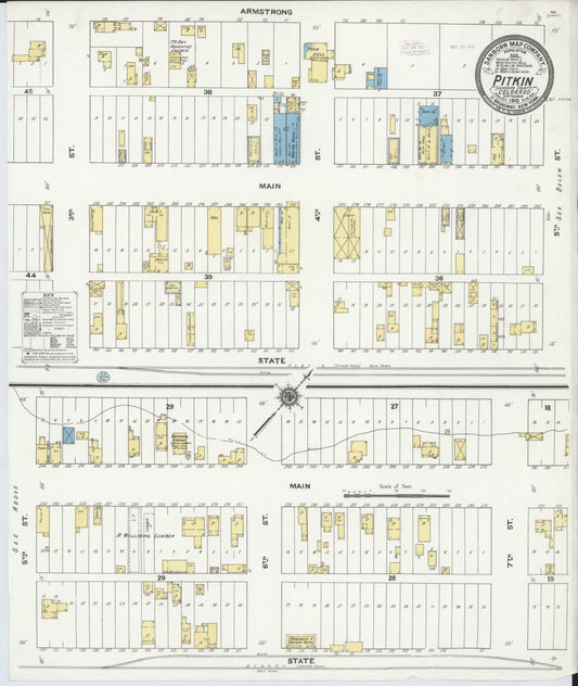 Sanborn Fire Insurance Map from Pitkin, Gunnison County, Colorado (1910), Sheet #0001 - Historic Sanborn Fire Insurance Map Print, vintage old map wall art, antique decor, genealogy gift, Colorado Colorado map