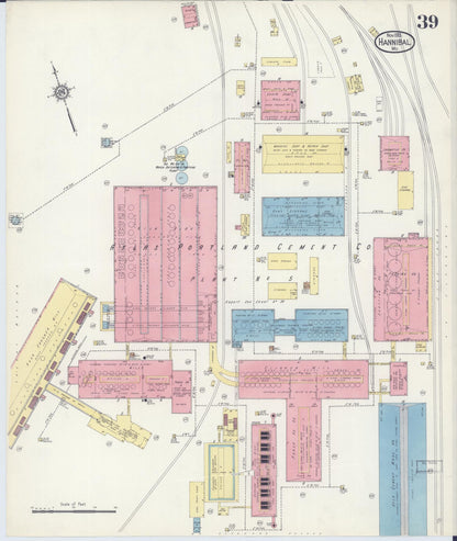 Sanborn Fire Insurance Map from Hannibal, Marion County, Missouri (1913), Sheet #0039 - Complete Map Set gallery image, historic Sanborn map, vintage wall art, Missouri Missouri