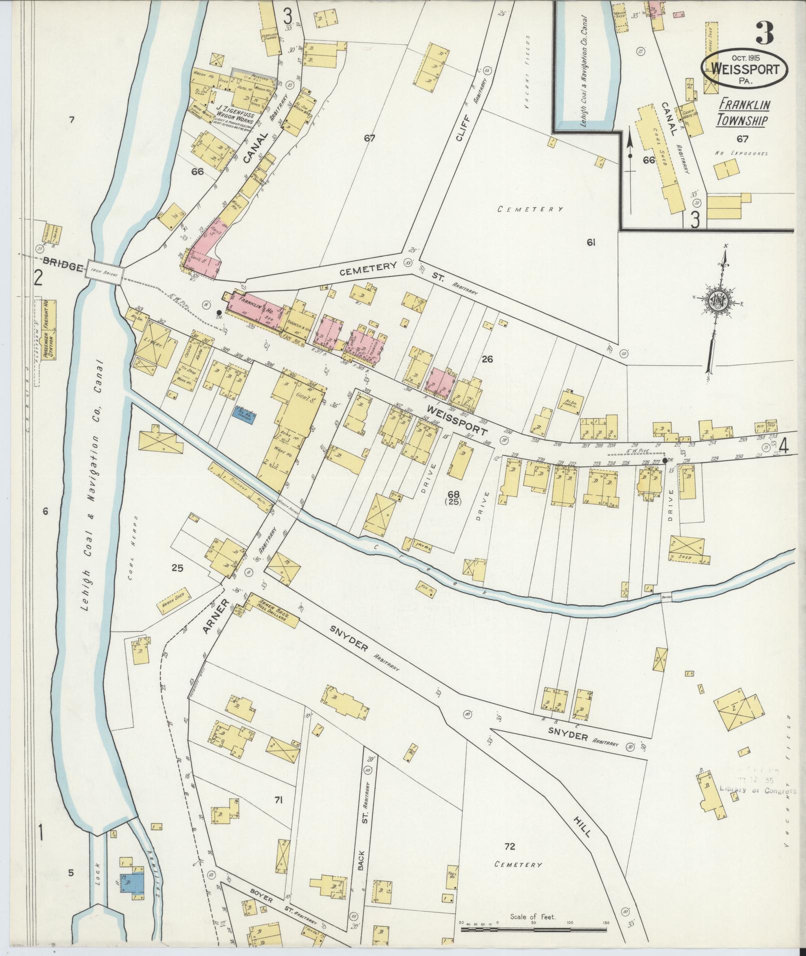Sanborn Fire Insurance Map from Weissport, Carbon County, Pennsylvania (1915), Sheet #0003 - Complete Map Set gallery image, historic Sanborn map, vintage wall art, Pennsylvania Pennsylvania