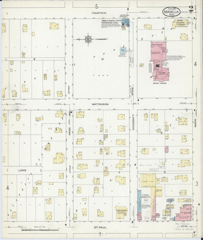 Sanborn Fire Insurance Map from Madelia, Watonwan County, Minnesota (1914), Sheet #0002 - Complete Map Set gallery image, historic Sanborn map, vintage wall art, Minnesota Minnesota