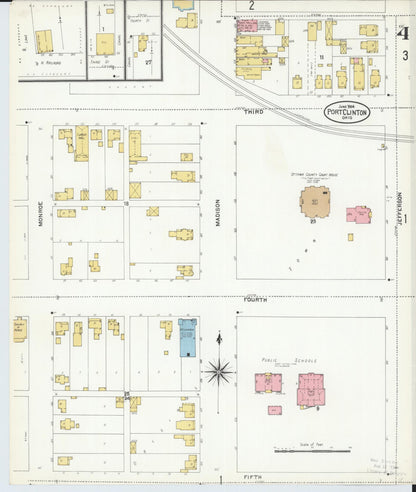 Sanborn Fire Insurance Map from Port Clinton, Ottawa County, Ohio (1904), Sheet #0004 - Complete Map Set gallery image, historic Sanborn map, vintage wall art, Ohio Ohio