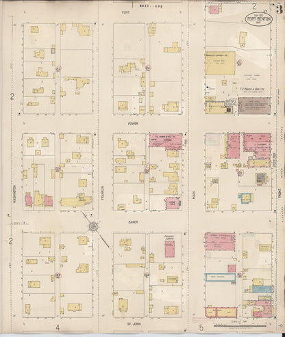 Sanborn Fire Insurance Map from Fort Benton, Chouteau County, Montana (1939), Sheet #0003 - Complete Map Set gallery image, historic Sanborn map, vintage wall art, Montana Montana