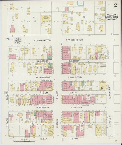 Sanborn Fire Insurance Map from Du Quoin, Perry County, Illinois (1894), Sheet #0002 - Complete Map Set gallery image, historic Sanborn map, vintage wall art, Illinois Illinois
