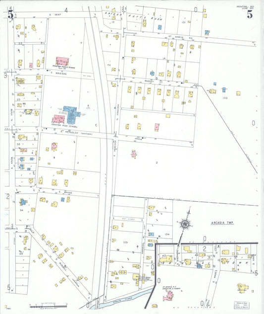 Sanborn Fire Insurance Map from Ironton, Iron County, Missouri (1951), Sheet #0005 - Historic Sanborn Fire Insurance Map Print, vintage old map wall art, antique decor, genealogy gift, Missouri Missouri map