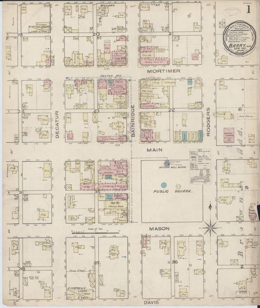 Sanborn Fire Insurance Map from Barry, Pike County, Illinois. (1885) – Map View