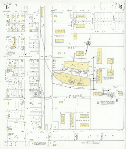 Sanborn Fire Insurance Map from Lamesa, Dawson County, Texas (1939), Sheet #0006 - Complete Map Set gallery image, historic Sanborn map, vintage wall art, Texas Texas
