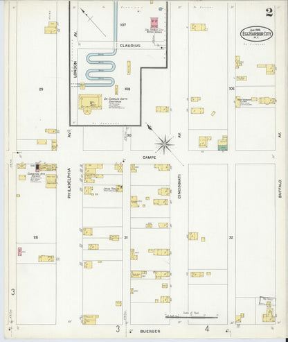 Sanborn Fire Insurance Map from Egg Harbor City, Atlantic County, New Jersey (1908), Sheet #0002 - Complete Map Set gallery image, historic Sanborn map, vintage wall art, New Jersey New Jersey