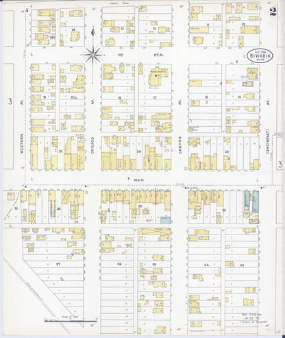 Sanborn Fire Insurance Map from Biwabik, Saint Louis County, Minnesota (1906), Sheet #0002 - Historic Sanborn Fire Insurance Map Print, vintage old map wall art, antique decor, genealogy gift, Minnesota Minnesota map
