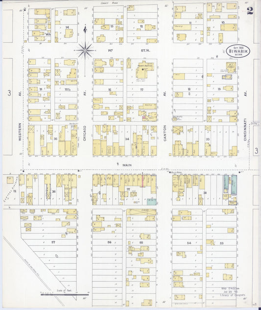 Sanborn Fire Insurance Map from Biwabik, Saint Louis County, Minnesota (1906), Sheet #0002 - Historic Sanborn Fire Insurance Map Print, vintage old map wall art, antique decor, genealogy gift, Minnesota Minnesota map