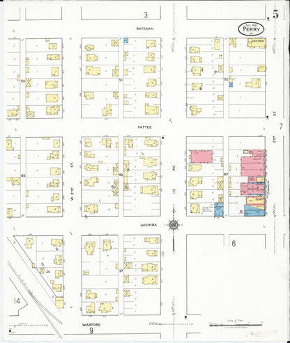 Sanborn Fire Insurance Map from Perry, Dallas County, Iowa (1918), Sheet #0005 - Historic Sanborn Fire Insurance Map Print