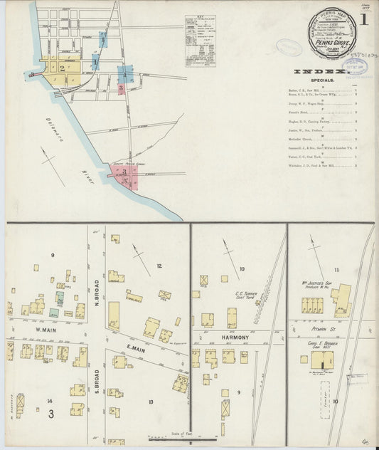 Sanborn Fire Insurance Map from Penns Grove, Salem County, New Jersey. (1897) – Historic Sanborn Fire Insurance Map Print