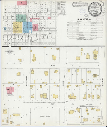Sanborn Fire Insurance Map from El Paso, Woodford County, Illinois (1898), Sheet #0001 - Complete Map Set gallery image, historic Sanborn map, vintage wall art, Illinois Illinois