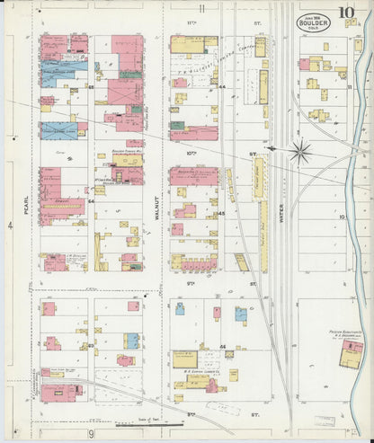 Sanborn Fire Insurance Map from Boulder, Boulder County, Colorado (1906), Sheet #0010 - Complete Map Set gallery image, historic Sanborn map, vintage wall art, Colorado Colorado