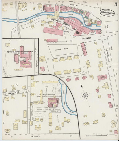 Sanborn Fire Insurance Map from Thompsonville, Hartford County, Connecticut (1885), Sheet #0003 - Complete Map Set gallery image, historic Sanborn map, vintage wall art, Connecticut Connecticut