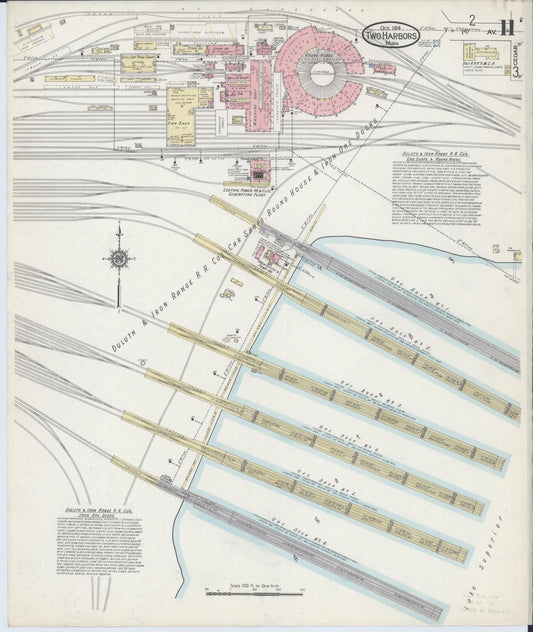 Sanborn Fire Insurance Map from Two Harbors, Lake County, Minnesota (1914), Sheet #0011 - Historic Sanborn Fire Insurance Map Print, vintage old map wall art, antique decor, genealogy gift, Minnesota Minnesota map