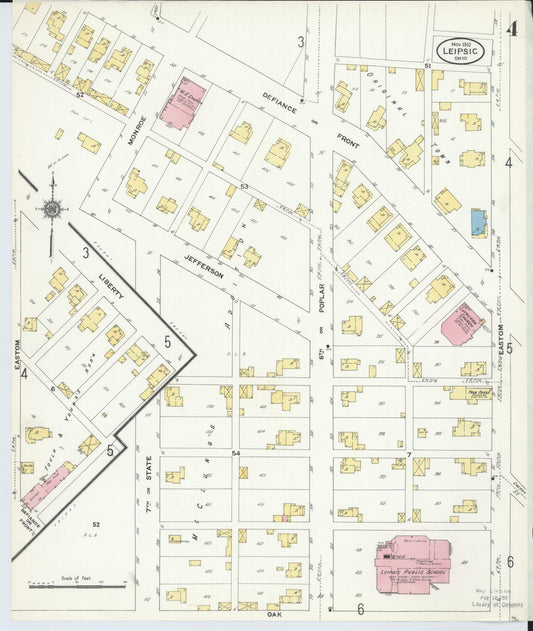 Sanborn Fire Insurance Map from Leipsic, Putnam County, Ohio (1910), Sheet #0004 - Historic Sanborn Fire Insurance Map Print, vintage old map wall art, antique decor, genealogy gift, Ohio Ohio map