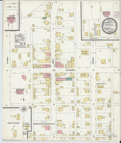 Sanborn Fire Insurance Map from Thornville, Perry County, Ohio (1901), Sheet #0001 - Historic Sanborn Fire Insurance Map Print, vintage old map wall art, antique decor, genealogy gift, Ohio Ohio map