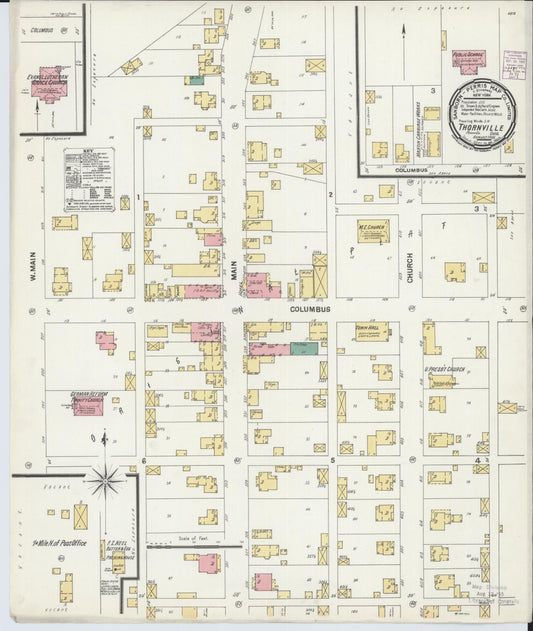 Sanborn Fire Insurance Map from Thornville, Perry County, Ohio (1901), Sheet #0001 - Historic Sanborn Fire Insurance Map Print, vintage old map wall art, antique decor, genealogy gift, Ohio Ohio map