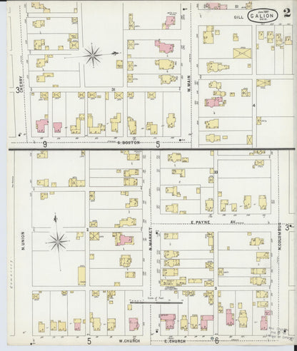 Sanborn Fire Insurance Map from Galion, Crawford County, Ohio (1897), Sheet #0002 - Historic Sanborn Fire Insurance Map Print, vintage old map wall art, antique decor, genealogy gift, Ohio Ohio map