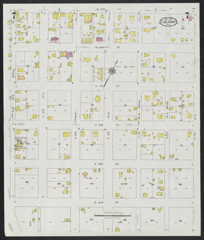 Sanborn Fire Insurance Map from Cullman, Cullman County, Alabama (1926), Sheet #0007 - Complete Map Set gallery image, historic Sanborn map, vintage wall art, Alabama Alabama