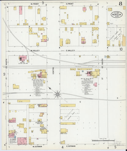 Sanborn Fire Insurance Map from New Ulm, Brown County, Minnesota (1899), Sheet #0008 - Complete Map Set gallery image, historic Sanborn map, vintage wall art, Minnesota Minnesota