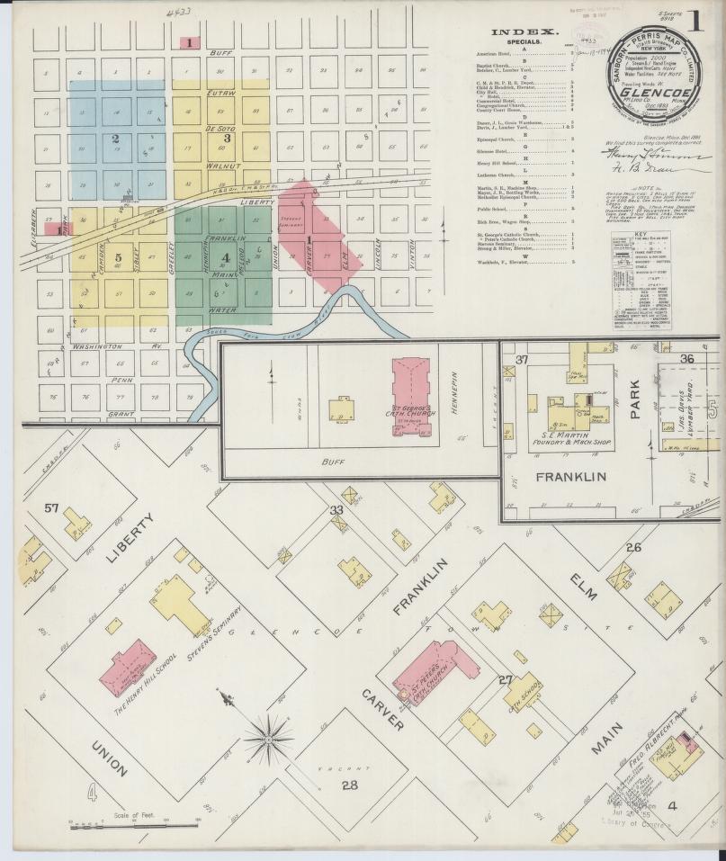 Sanborn Fire Insurance Map from Glencoe, Mcleod County, Minnesota. (1893) – Map View