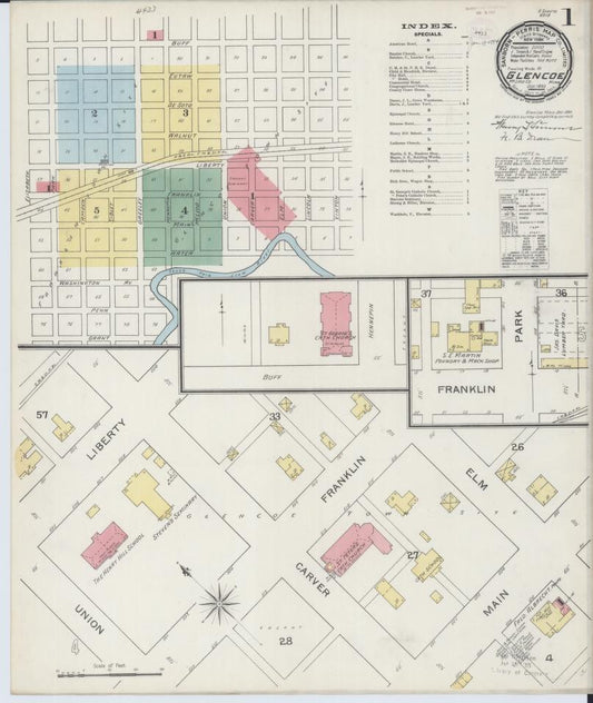 Sanborn Fire Insurance Map from Glencoe, Mcleod County, Minnesota. (1893) – Map View