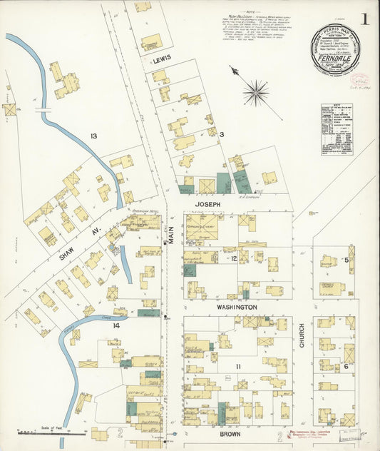 Sanborn Fire Insurance Map from Ferndale, Humboldt County, California. (1894) – Historic Sanborn Fire Insurance Map Print