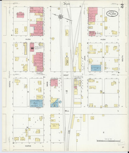 Sanborn Fire Insurance Map from Plano, Kendall County, Illinois (1912), Sheet #0002 - Complete Map Set gallery image, historic Sanborn map, vintage wall art, Illinois Illinois