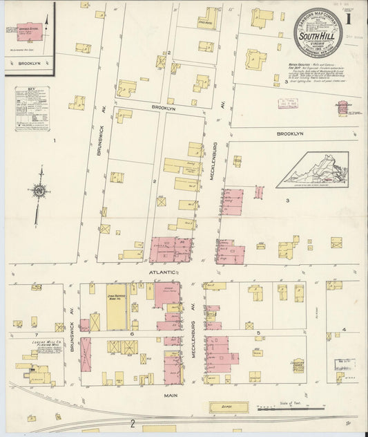 Sanborn Fire Insurance Map from South Hill, Mecklenburg County, Virginia. (1913) – Historic Sanborn Fire Insurance Map Print