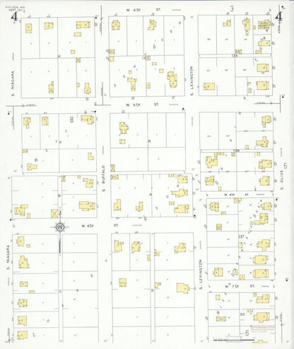 Sanborn Fire Insurance Map from Holden, Johnson County, Missouri (1931), Sheet #0004 - Complete Map Set gallery image, historic Sanborn map, vintage wall art, Missouri Missouri