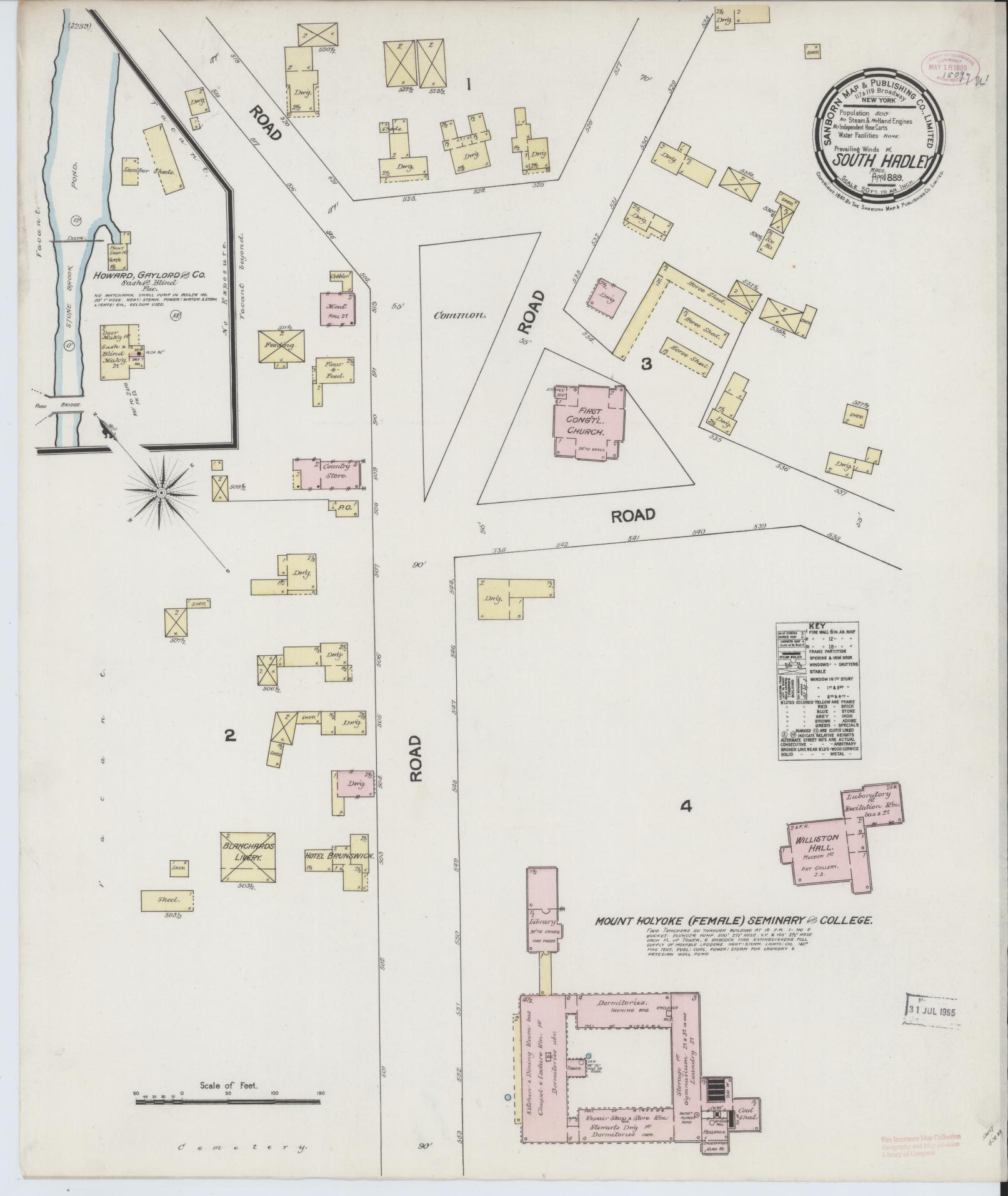 Sanborn Fire Insurance Map from South Hadley, Hampshire County ...