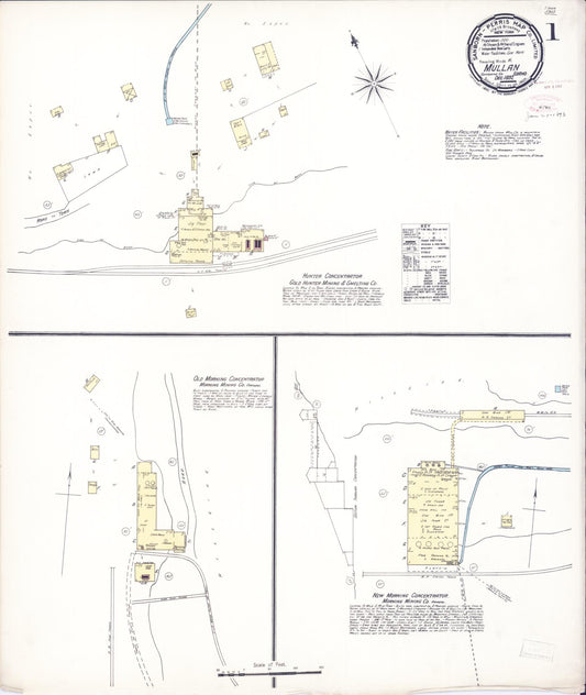 Sanborn Fire Insurance Map from Mullan, Shoshone County, Idaho (1892), Sheet #0001 - Complete Map Set gallery image, historic Sanborn map, vintage wall art, Idaho Idaho