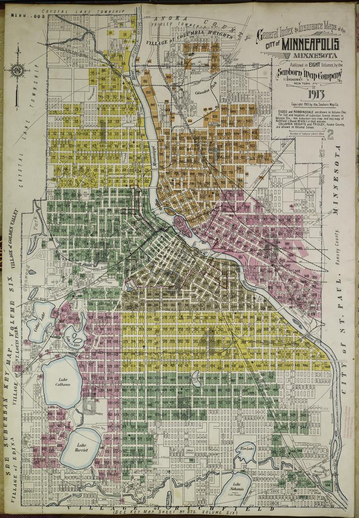 Sanborn Fire Insurance Map from Minneapolis, Hennepin County, Minnesota. (1913) – Map View