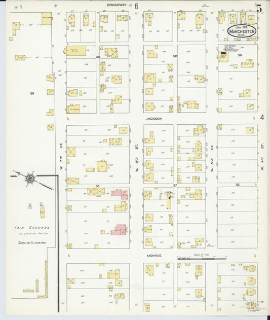 Sanborn Fire Insurance Map from Manchester, Adams County, Ohio. (1912), Sheet 5 – Historic Sanborn Fire Insurance Map Print