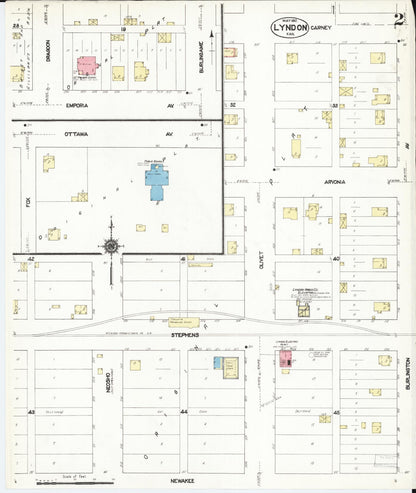 Sanborn Fire Insurance Map from Lyndon, Osage County, Kansas (1912), Sheet #0002 - Complete Map Set gallery image, historic Sanborn map, vintage wall art, Kansas Kansas