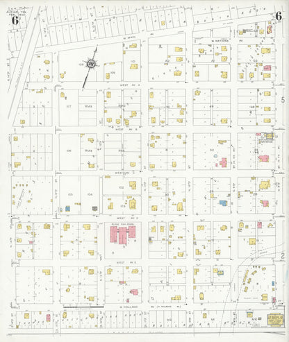 Sanborn Fire Insurance Map from Alpine, Brewster County, Texas (1933), Sheet #0006 - Historic Sanborn Fire Insurance Map Print, vintage old map wall art, antique decor, genealogy gift, Texas Texas map