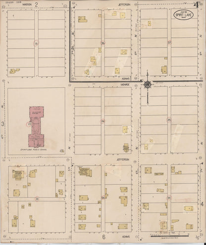 Sanborn Fire Insurance Map from Spirit Lake, Kootenai County, Idaho (1932), Sheet #0004 - Complete Map Set gallery image, historic Sanborn map, vintage wall art, Idaho Idaho