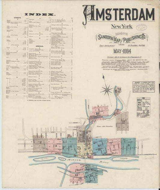 Sanborn Fire Insurance Map from Amsterdam, Montgomery County, New York. (1884) – Historic Sanborn Fire Insurance Map Print