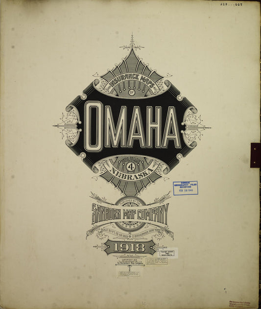 Sanborn Fire Insurance Map from Omaha, Douglas And Sarpy County, Nebraska (1962), Sheet #0001 - Historic Sanborn Fire Insurance Map Print, vintage old map wall art, antique decor, genealogy gift, Nebraska Nebraska map