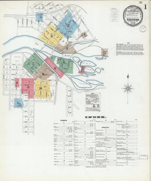 Kaukauna, Outagamie County, Wisconsin (1900) – Sanborn Fire Insurance Map – Map View