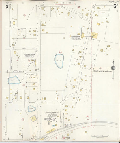 Sanborn Fire Insurance Map from Rockwall, Rockwall County, Texas (1945), Sheet #0005 - Complete Map Set gallery image, historic Sanborn map, vintage wall art, Texas Texas