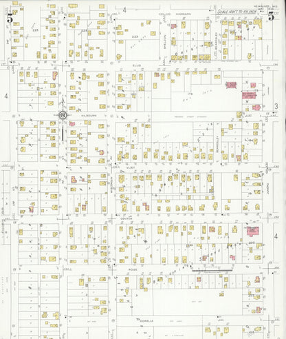 Sanborn Fire Insurance Map from Kewaunee, Kewaunee County, Wisconsin (1933), Sheet #0005 - Historic Sanborn Fire Insurance Map Print, vintage old map wall art, antique decor, genealogy gift, Wisconsin Wisconsin map