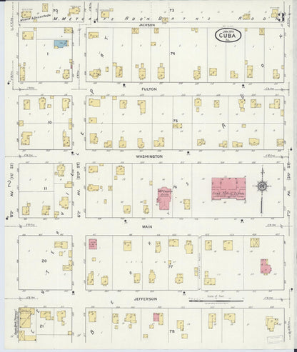 Sanborn Fire Insurance Map from Cuba, Fulton County, Illinois (1919), Sheet #0003 - Historic Sanborn Fire Insurance Map Print, vintage old map wall art, antique decor, genealogy gift, Illinois Illinois map