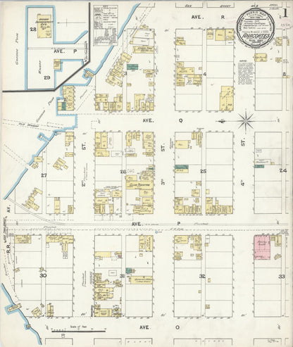 Sanborn Fire Insurance Map from Anacortes, Skagit County, Washington (Unknown), Sheet #0001 - Complete Map Set gallery image, historic Sanborn map, vintage wall art, Washington Washington