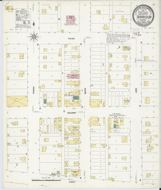 Sanborn Fire Insurance Map from Harrison, Sioux County, Nebraska (1909), Sheet #0001 - Historic Sanborn Fire Insurance Map Print, vintage old map wall art, antique decor, genealogy gift, Nebraska Nebraska map